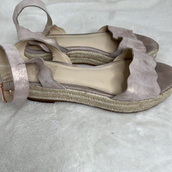 Vince Camuto Womens Rose Gold Espadrille Sandals Size 9.5 - Picture 3 of 6